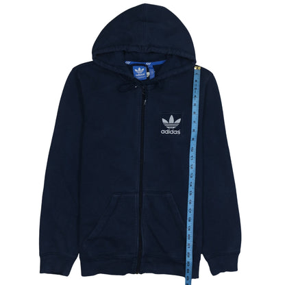 Mens UK Size S adidas Blue Full Zip Hoodie