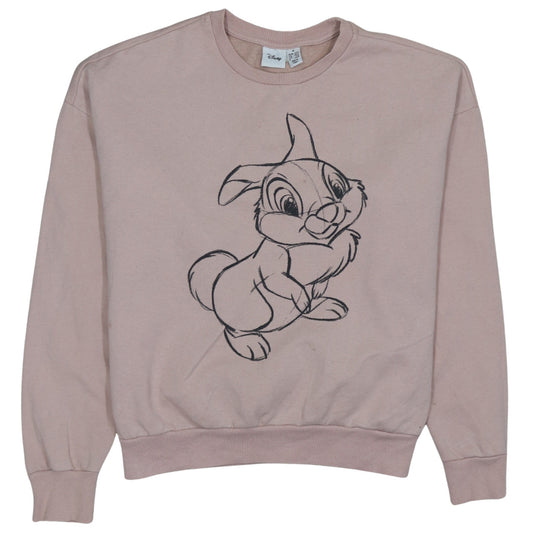 Womens UK Size M Disney Pink Pullover Sweatshirt