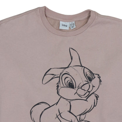 Womens UK Size M Disney Pink Pullover Sweatshirt