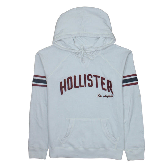 Mens UK Size L Hollister White Pullover Hoodie