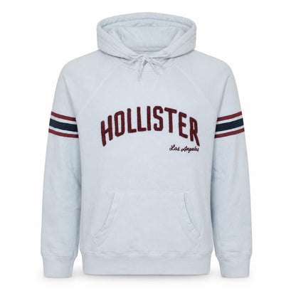 Mens UK Size L Hollister White Pullover Hoodie