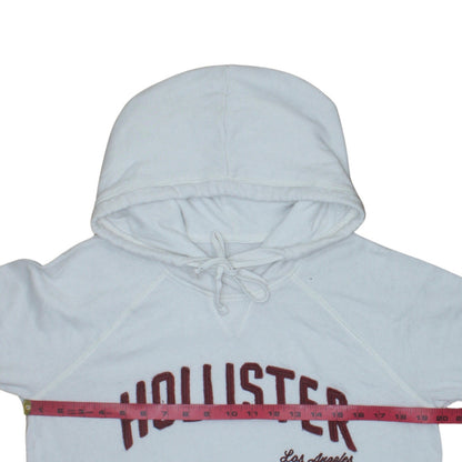 Mens UK Size L Hollister White Pullover Hoodie