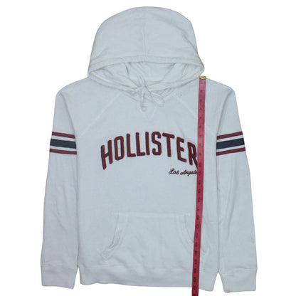Mens UK Size L Hollister White Pullover Hoodie