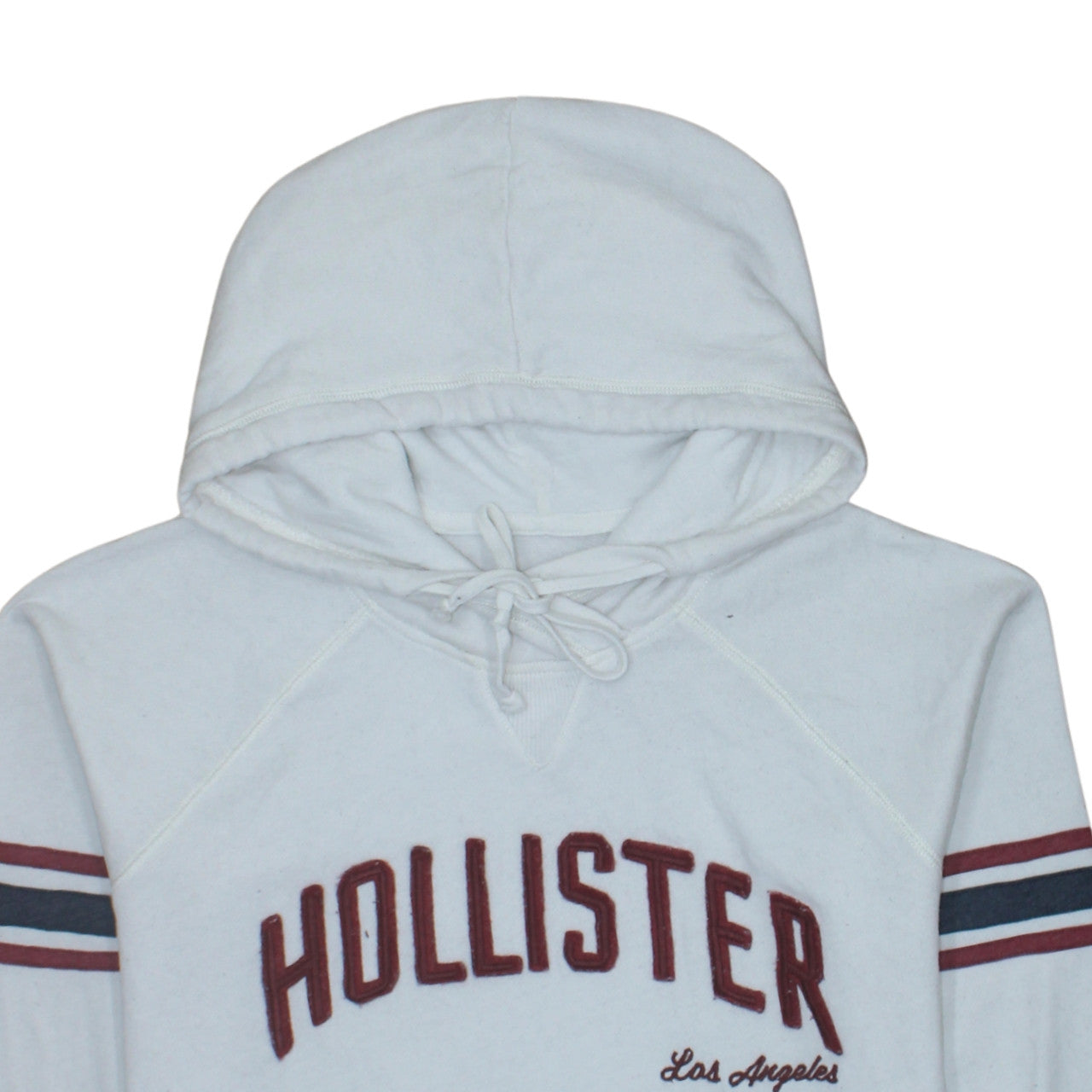 Mens UK Size L Hollister White Pullover Hoodie