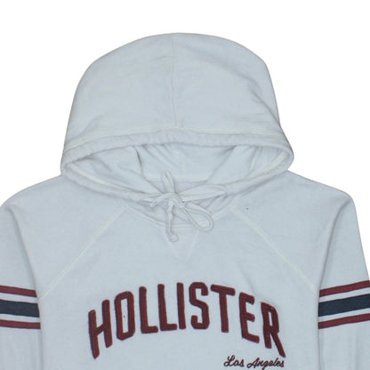 Mens UK Size L Hollister White Pullover Hoodie
