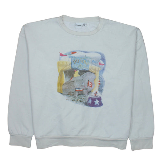 Womens UK Size L Primark White Pullover Sweatshirt