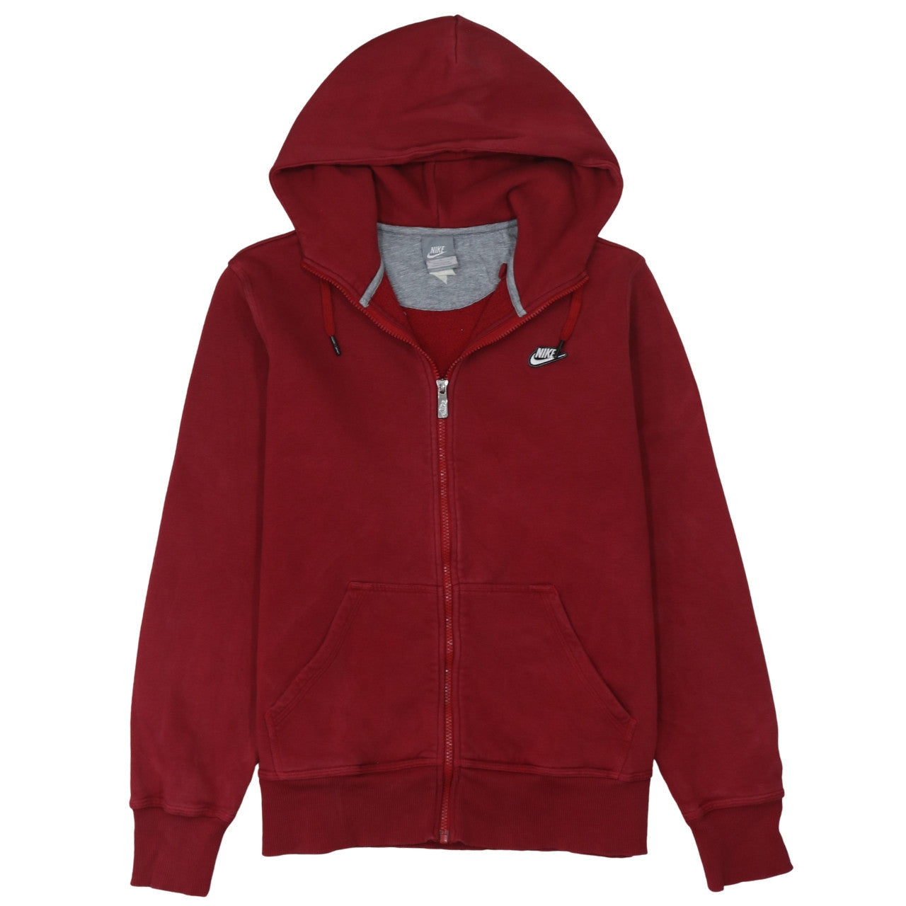 Mens UK Size M Nike Red Full Zip Hoodie