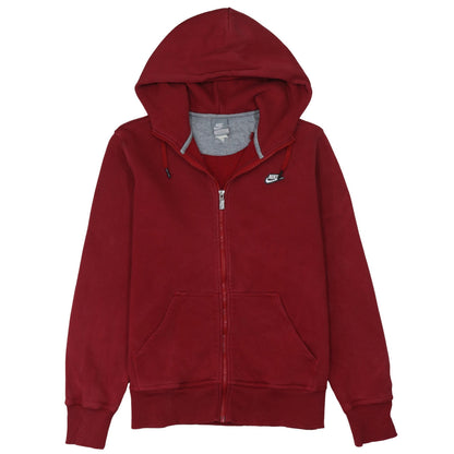 Mens UK Size M Nike Red Full Zip Hoodie
