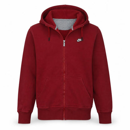 Mens UK Size M Nike Red Full Zip Hoodie