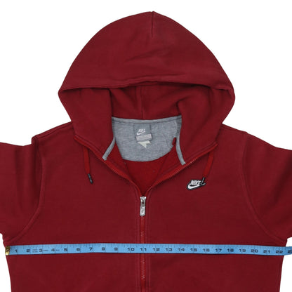 Mens UK Size M Nike Red Full Zip Hoodie