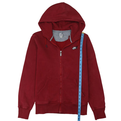 Mens UK Size M Nike Red Full Zip Hoodie