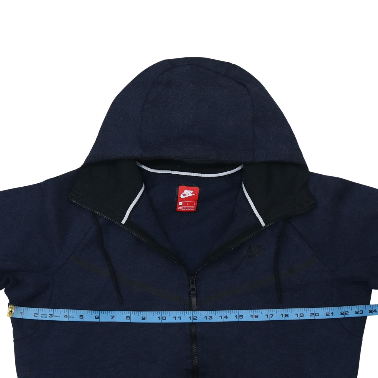 Mens UK Size L Nike Blue Full Zip Hoodie