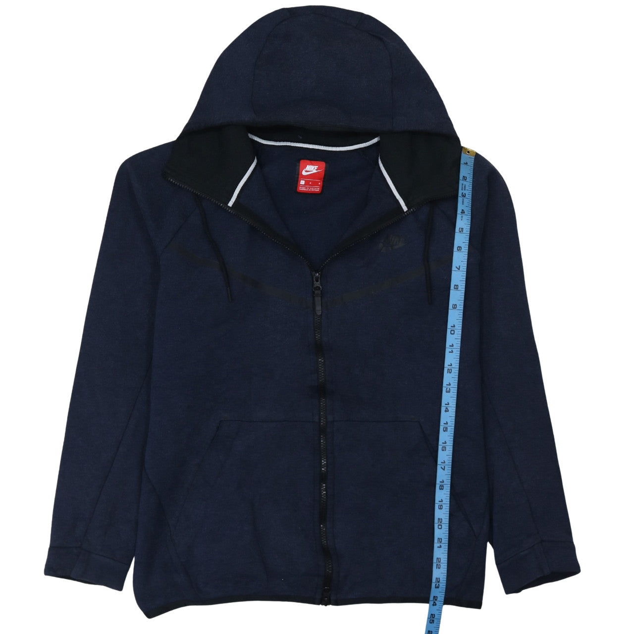 Mens UK Size L Nike Blue Full Zip Hoodie