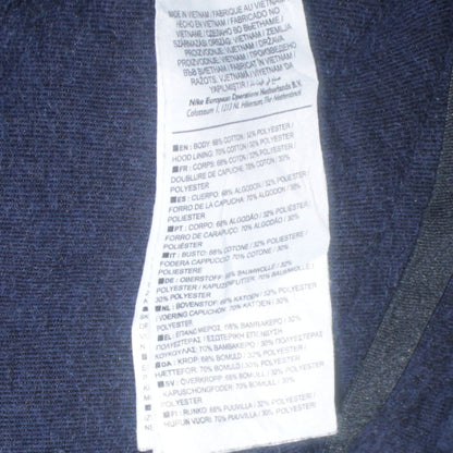 Mens UK Size L Nike Blue Full Zip Hoodie