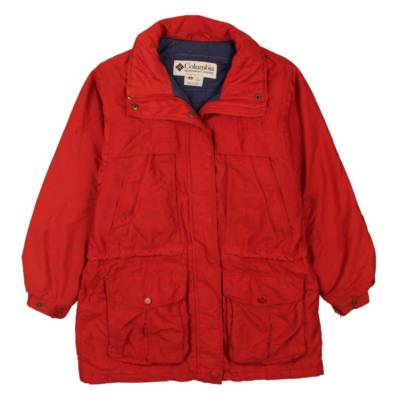 Womens UK Size S Columbia Red Parka Coat