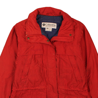Womens UK Size S Columbia Red Parka Coat