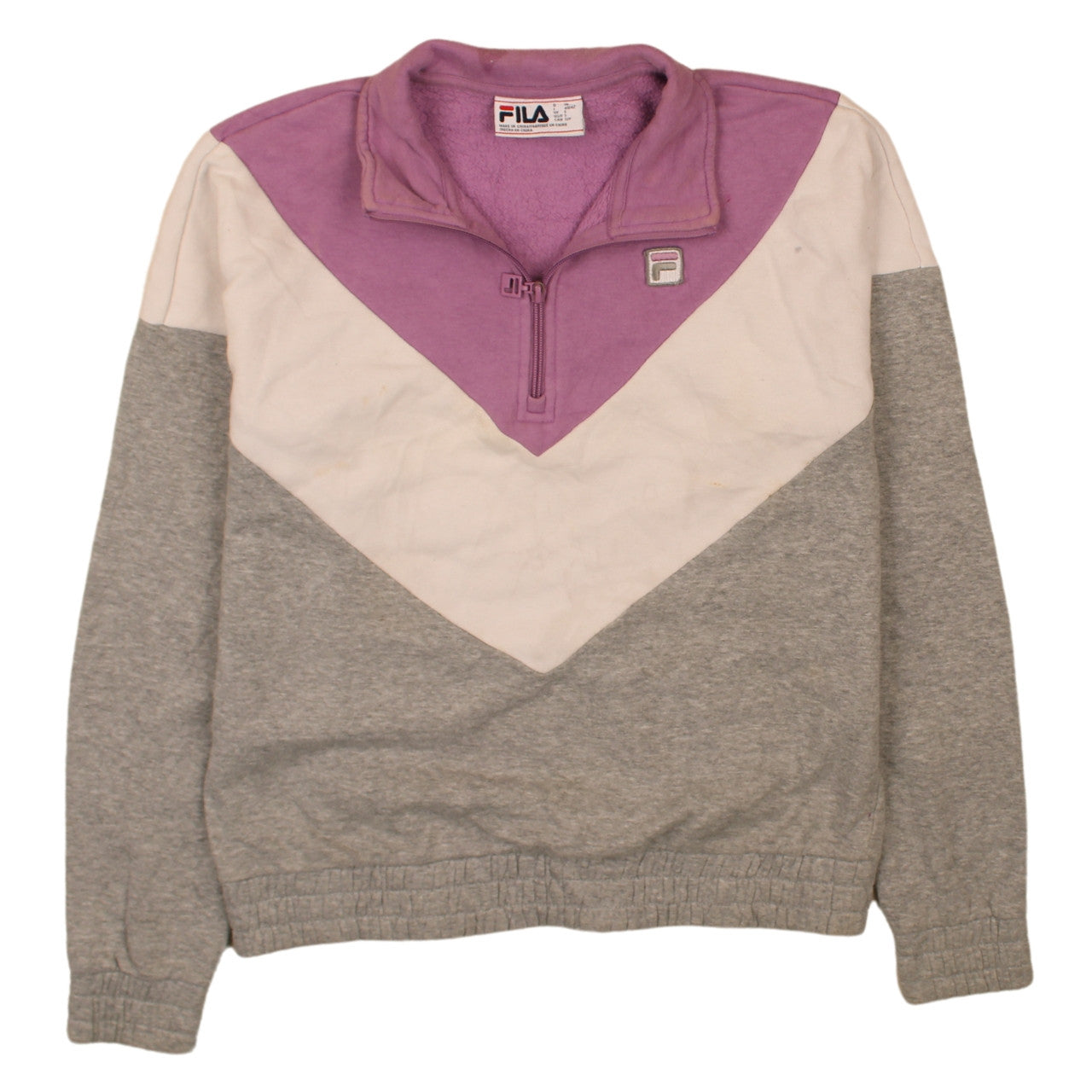 Womens UK Size S FILA Multicoloured Pullover Sweatshirt