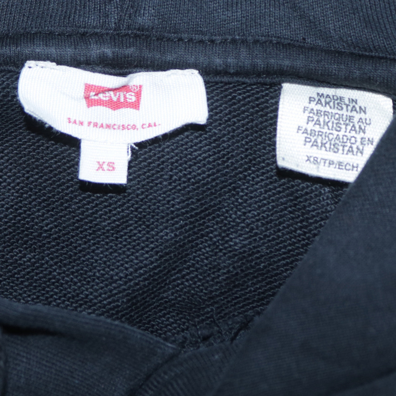 Mens UK Size XS Levi's Black Pullover Hoodie