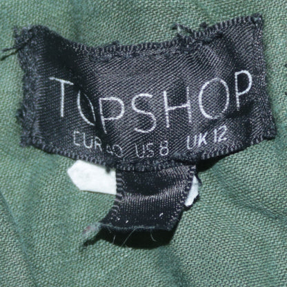 Womens UK Size 12 Topshop Green Military Jacket