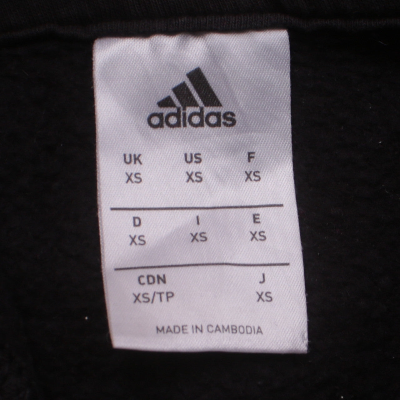 Mens UK Size XS adidas Black Pullover Hoodie
