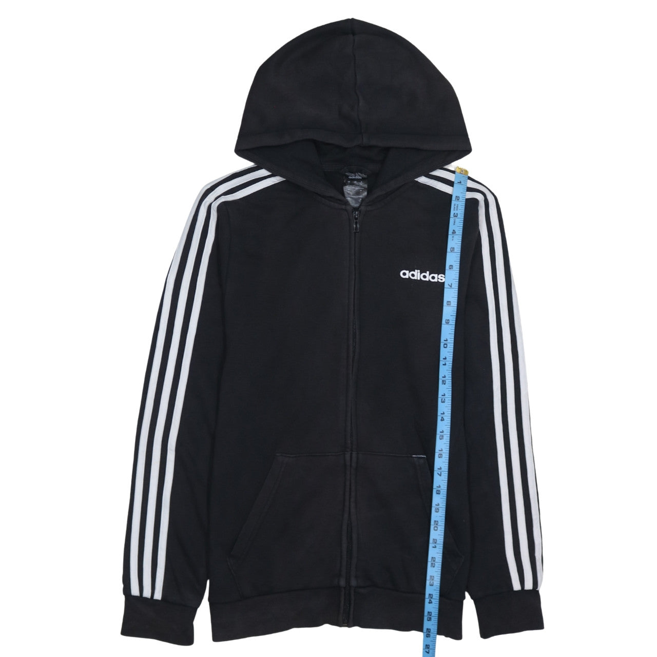 Mens UK Size S adidas Black Full Zip Hoodie