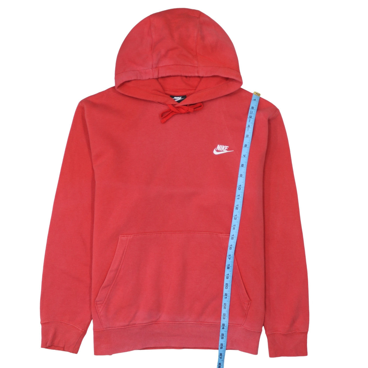 Mens UK Size L Nike Red Pullover Hoodie