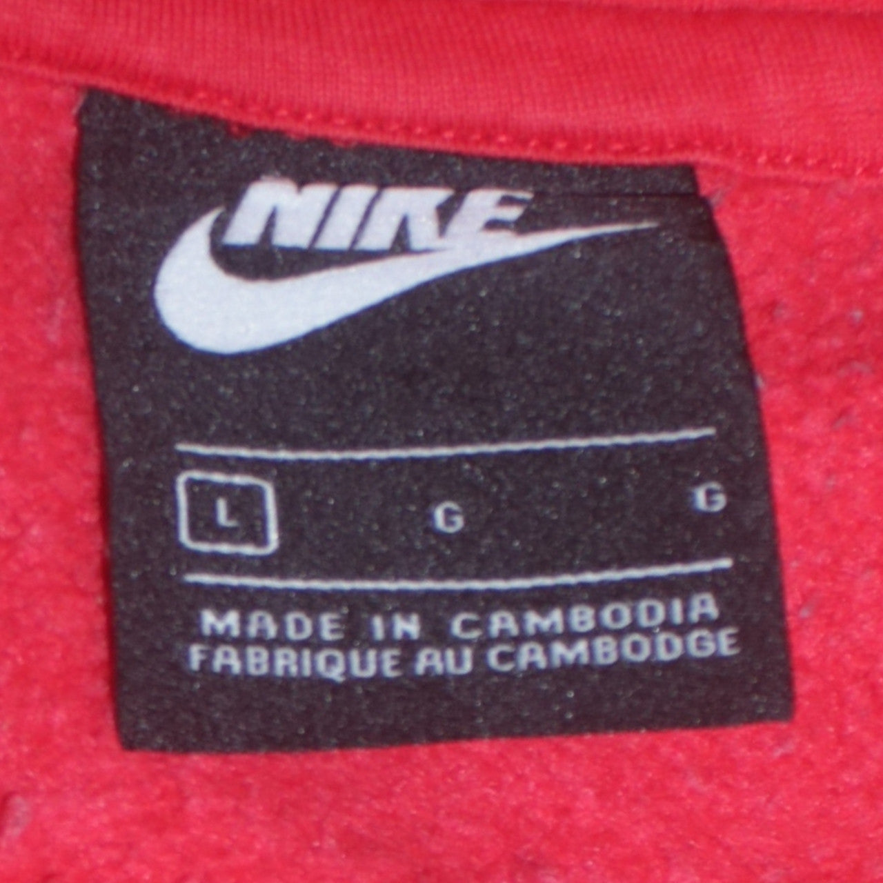 Mens UK Size L Nike Red Pullover Hoodie