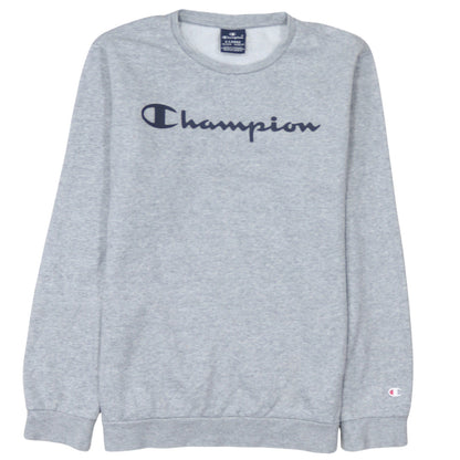 Champion Boys Grey Pullover Sweatshirt XL 13-14 Years Logo Crew Neck Fleece