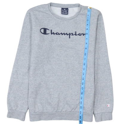 Champion Boys Grey Pullover Sweatshirt XL 13-14 Years Logo Crew Neck Fleece