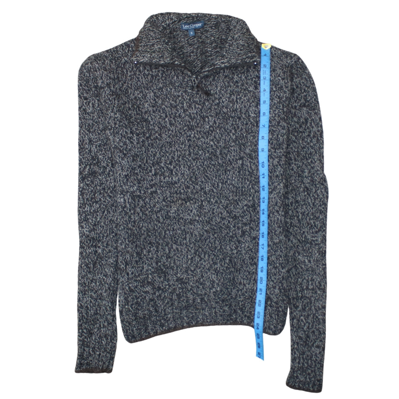 Mens UK Size S Lee Cooper Grey Full Zip Jumper