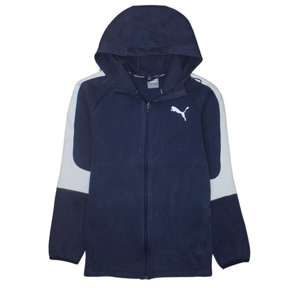 Mens UK Size L PUMA Blue Full Zip Hoodie