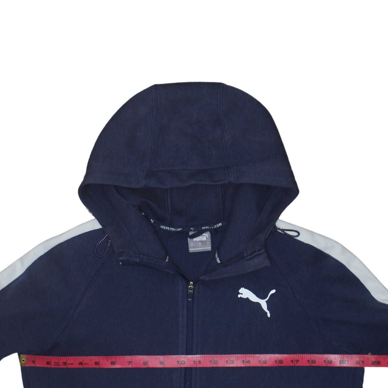 Mens UK Size L PUMA Blue Full Zip Hoodie
