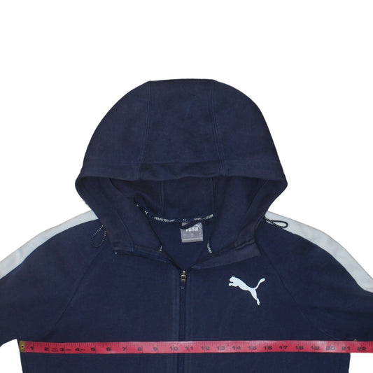 Mens UK Size L PUMA Blue Full Zip Hoodie