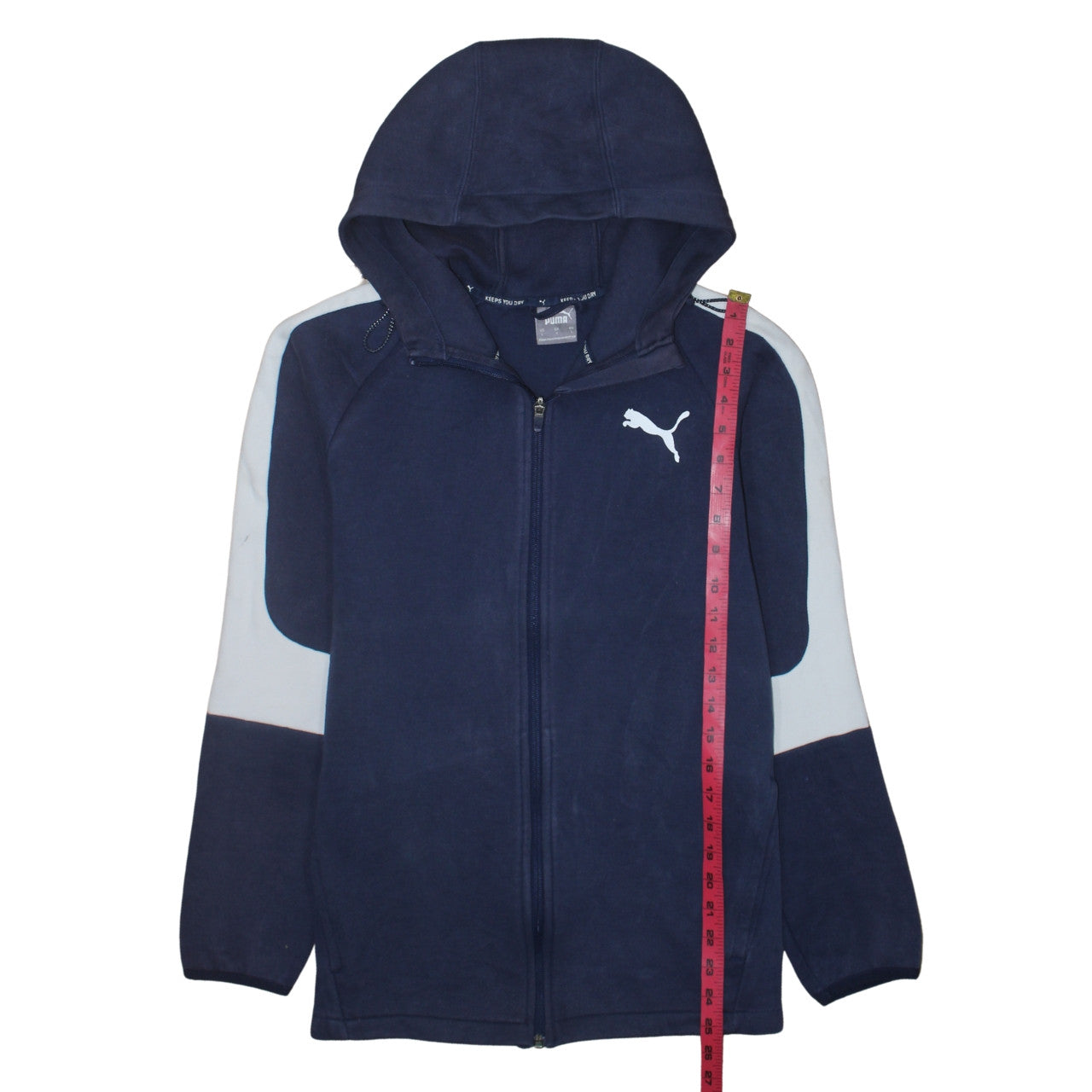 Mens UK Size L PUMA Blue Full Zip Hoodie