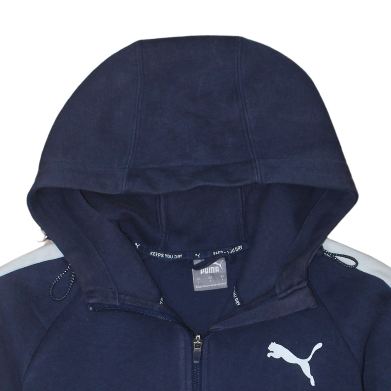 Mens UK Size L PUMA Blue Full Zip Hoodie