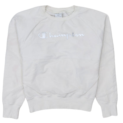 Womens UK Size S Champion White Pullover Sweatshirt