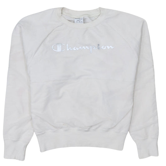 Womens UK Size S Champion White Pullover Sweatshirt