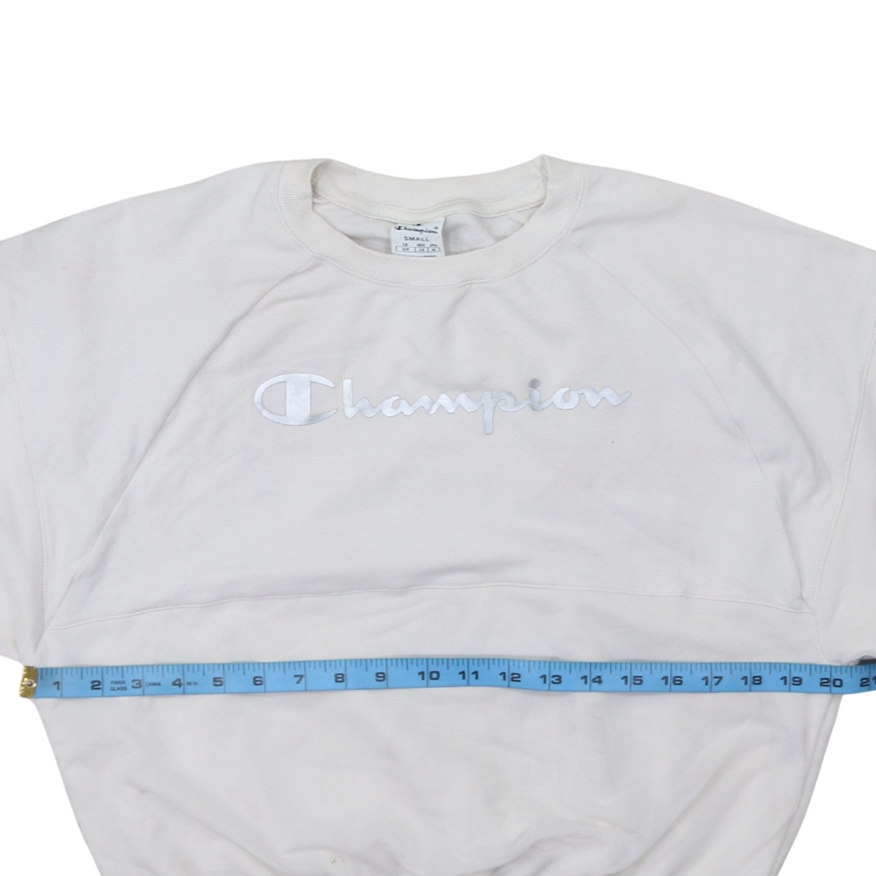 Womens UK Size S Champion White Pullover Sweatshirt