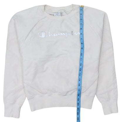 Womens UK Size S Champion White Pullover Sweatshirt