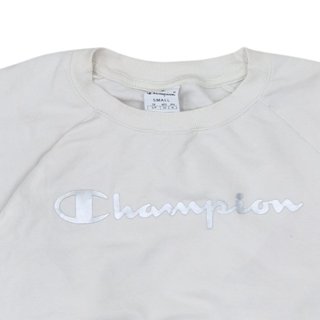 Womens UK Size S Champion White Pullover Sweatshirt
