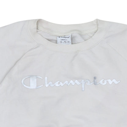 Womens UK Size S Champion White Pullover Sweatshirt