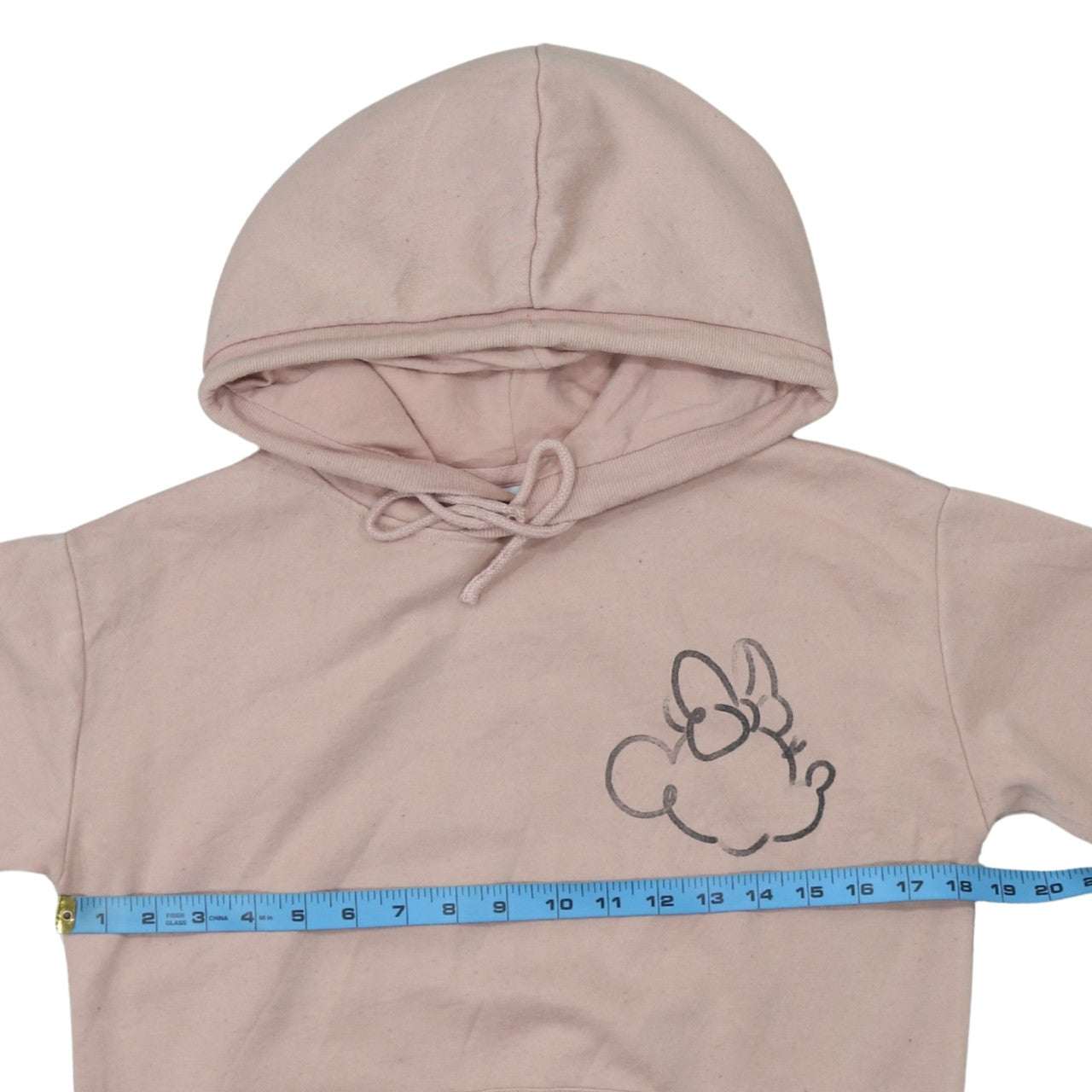 Womens UK Size 2XS Disney Pink Pullover Hoodie