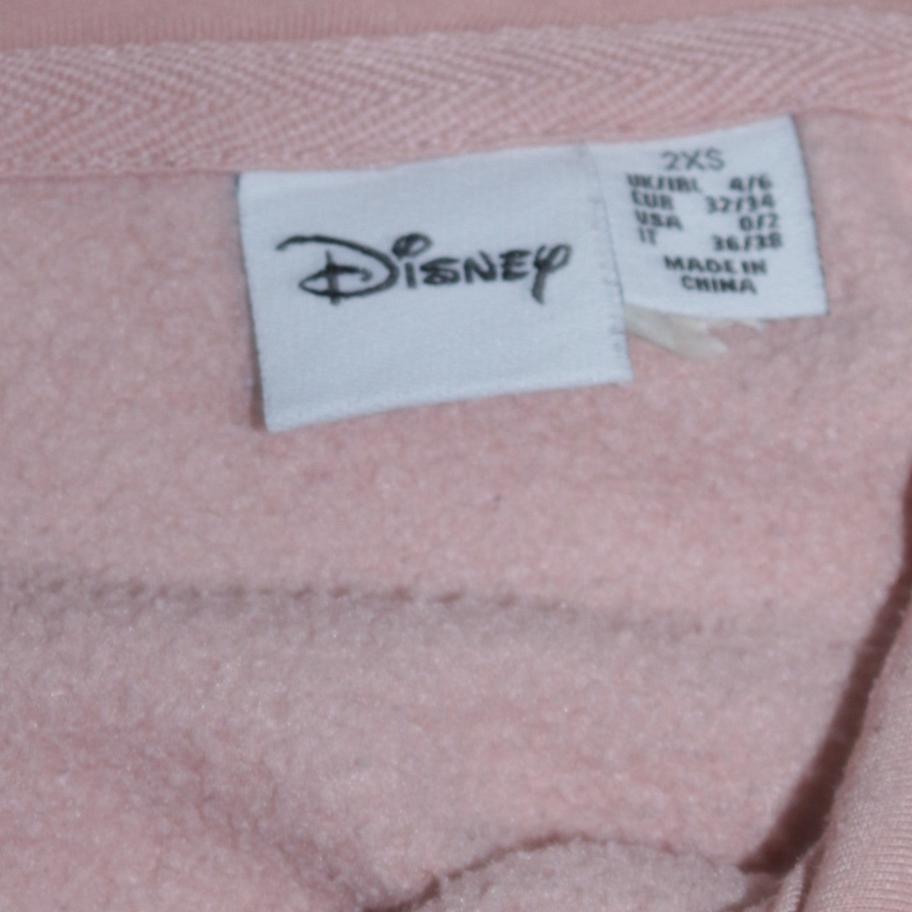 Womens UK Size 2XS Disney Pink Pullover Hoodie