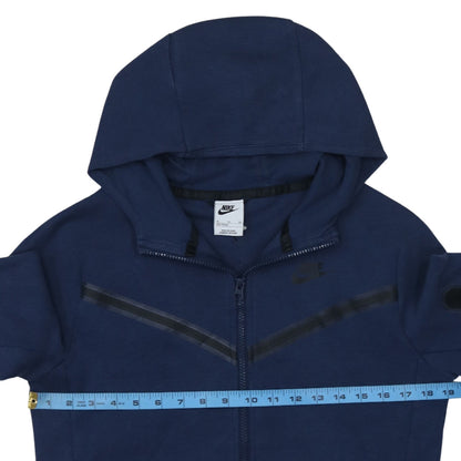 Nike Boys Navy Full Zip Hoodie XL 158-170cm Cotton Blend Fleece