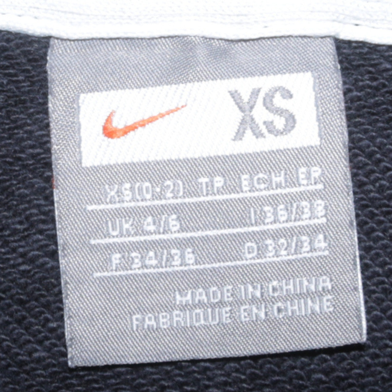 Womens UK Size XS Nike Black Pullover Hoodie