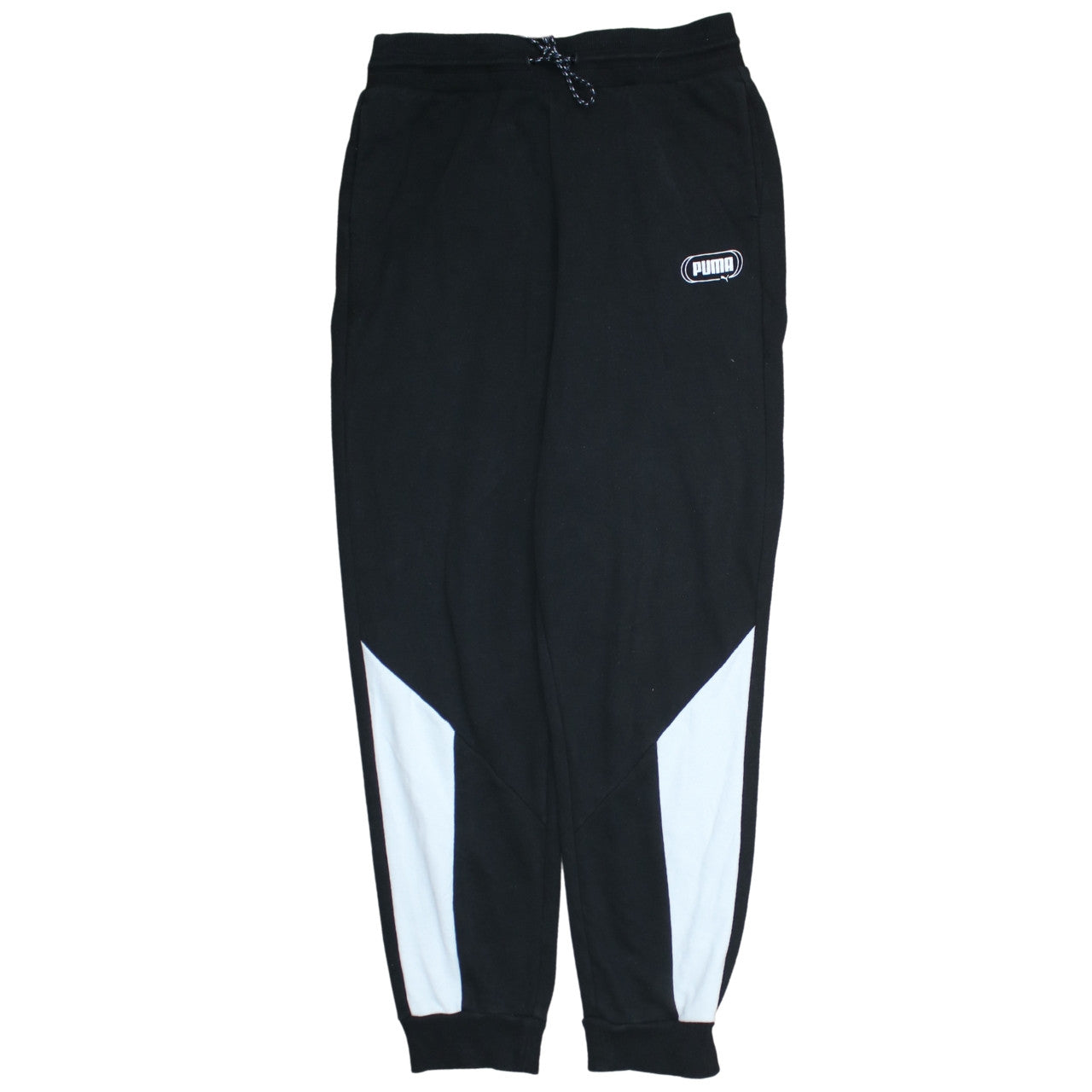 Mens UK Size M PUMA Regular Fit Jogger Black Trousers