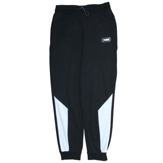 Mens UK Size M PUMA Regular Fit Jogger Black Trousers