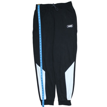 Mens UK Size M PUMA Regular Fit Jogger Black Trousers