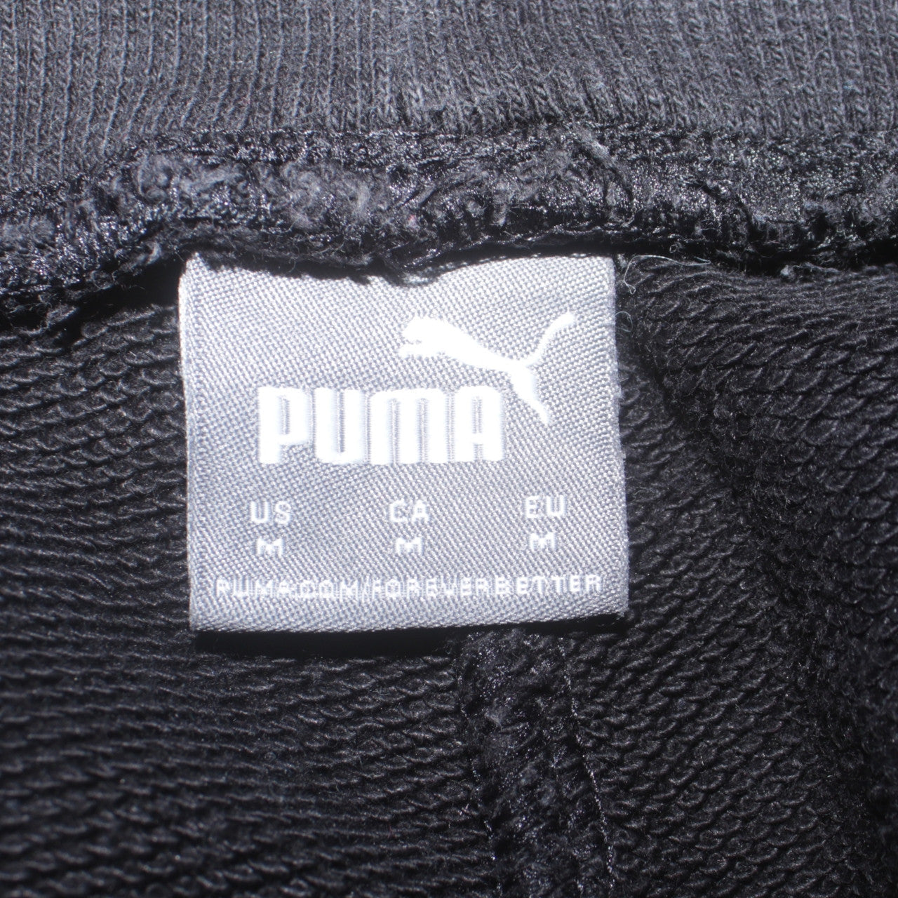 Mens UK Size M PUMA Regular Fit Jogger Black Trousers