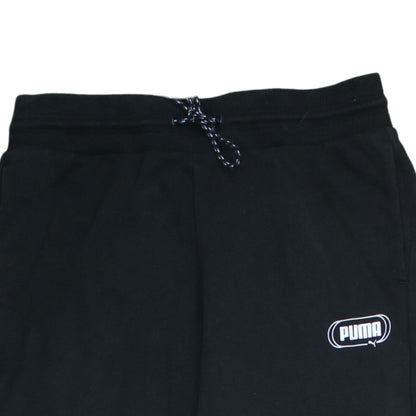 Mens UK Size M PUMA Regular Fit Jogger Black Trousers